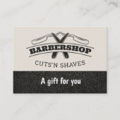 Lederen in de winkel — Cadeaubon Kortingskaartje (Voorkant)