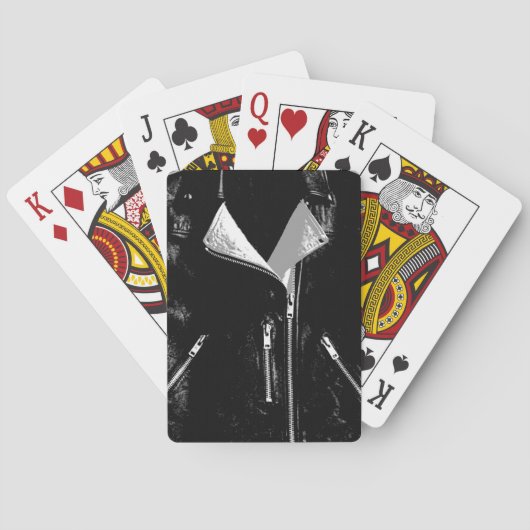 Lederen Jacket White-speelkaarten Pokerkaarten (Achterkant)
