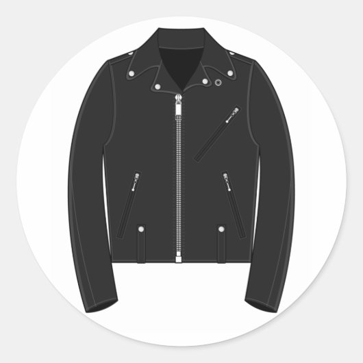 Lederen jas Sticker (Voorkant)