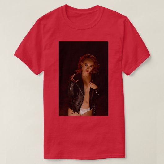 Lederen jasje t-shirt (Design voorkant)