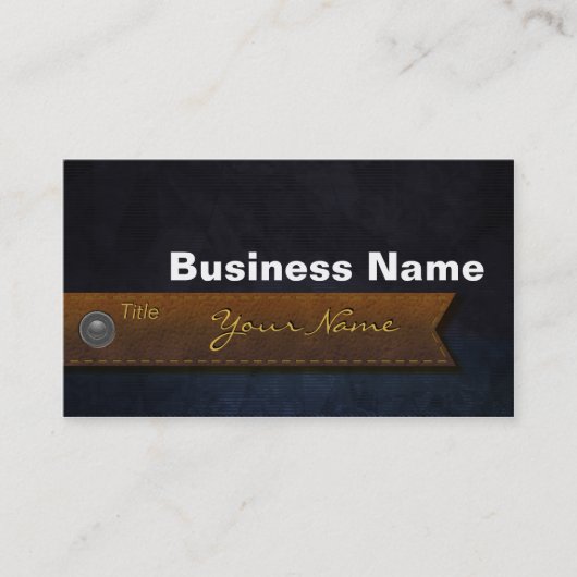 lederen joodsen met Button bus Visitekaartje (Voorkant)