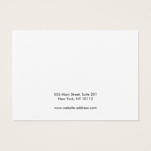 Lederen kalligrafie Haarklemscherm Visitekaartje (Achterkant)