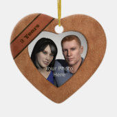 Lederen kijken 3de Jubileum: voeg uw foto toe Keramisch Ornament (Voorkant)