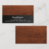 Lederen kijken textuur visitekaartje (Voorkant / Achterkant)