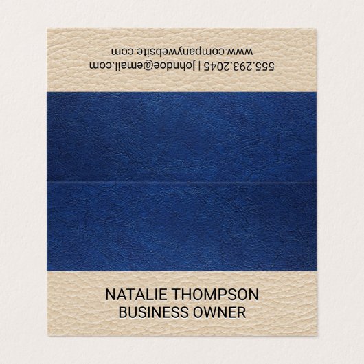 Lederen Kleurblok Visitekaartje (Buitenkant ongevouwen)