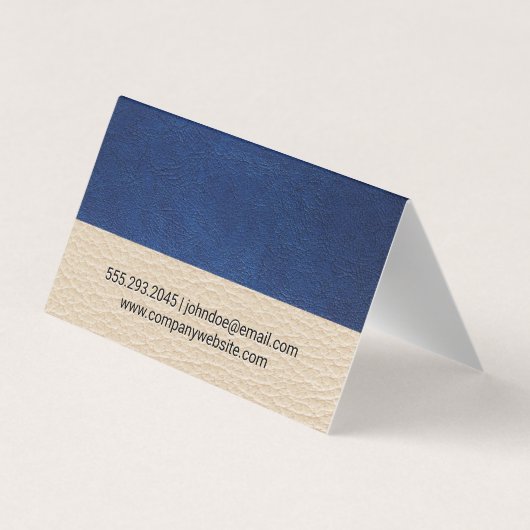 Lederen Kleurblok Visitekaartje (Achterkant)