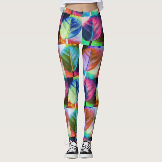lederen kleuren leggings (Voorkant)