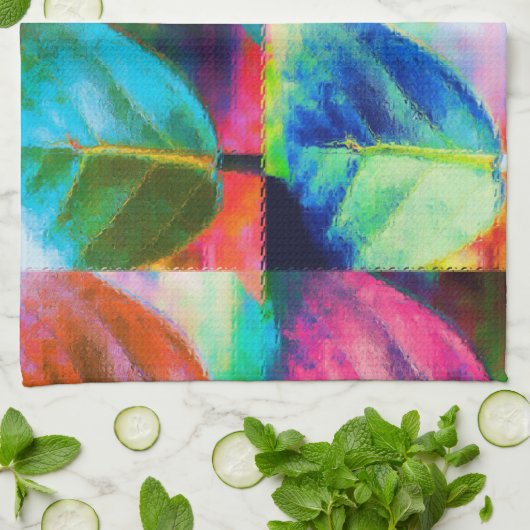 lederen kleuren theedoek (Gevouwen)