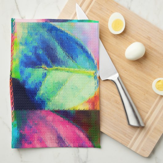 lederen kleuren theedoek (Quarter Fold)