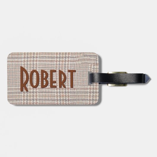  lederen koffer bagagelabel (Achterkant horizontaal)