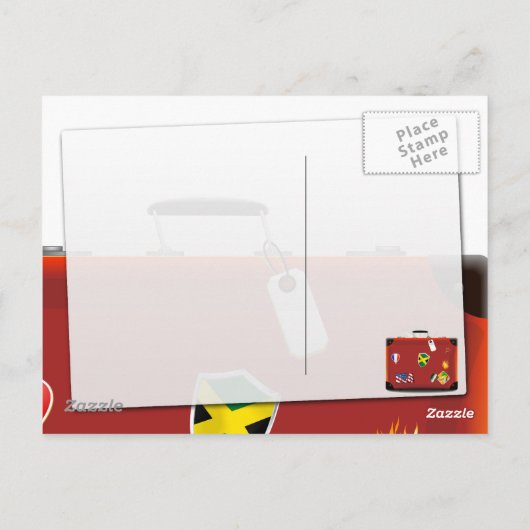  lederen koffer briefkaart (Achterkant)