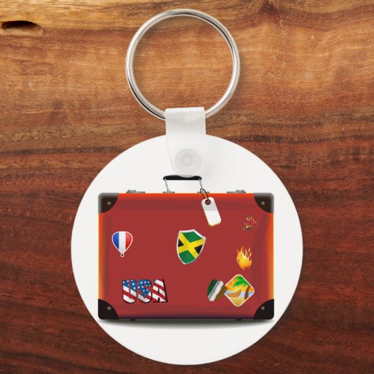 lederen koffer sleutelhanger (Voorkant)