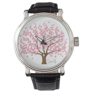 Lederen lentesjabloon horloge