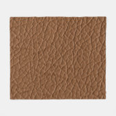 Lederen lichte bruine tinten grote textuur. abs fleece deken (Voorkant (Horizontaal))