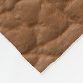 Lederen lichte bruine tinten grote textuur. abs fleece deken (Hoek)