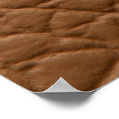 Lederen lichte bruine tinten grote textuur. abs poster (Hoek)