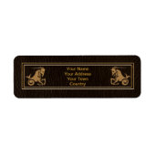 Lederen-look Capricorn Etiket (Voorkant)