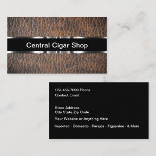 Lederen look Classy Sigaar Shop Afsprakenkaartje