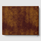 Lederen look faux verouderd bruin met wit gastenboek (Achterkant)