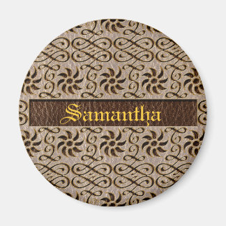 Lederen look Ornament zacht Magneet