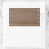  LEDEREN LOOK PRINT AFWERKING : SJABLOON RECHTHOEKIGE STICKER (Tas)