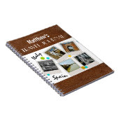 Lederen look reisdagboek en foto's notitieboek (Rechterzijde)