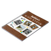 Lederen look reisdagboek en foto's notitieboek (Linkerzijde)