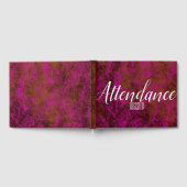 Lederen look roze faux | presentielijst gastenboek (Volledig)