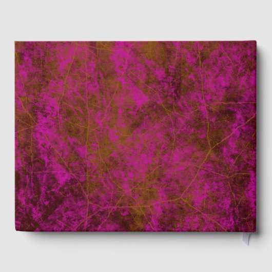 Lederen look roze faux | presentielijst gastenboek (Achterkant)