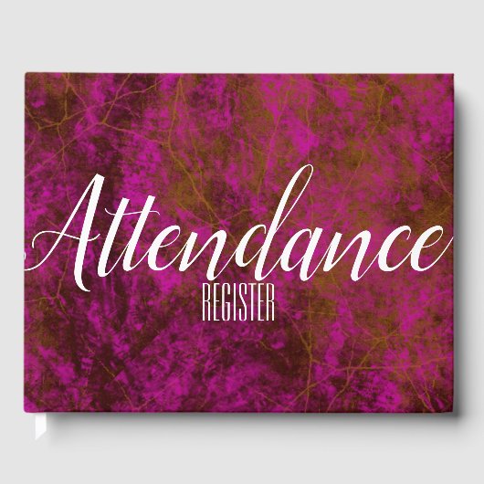 Lederen look roze faux | presentielijst gastenboek (Voorkant)