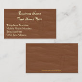 Lederen look Westerne stijl 7 Visitekaartjes (Voorkant / Achterkant)