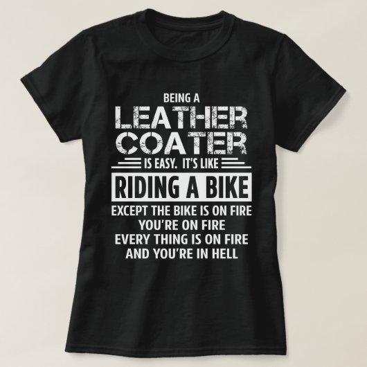 lederen mantel t-shirt (Design voorkant)