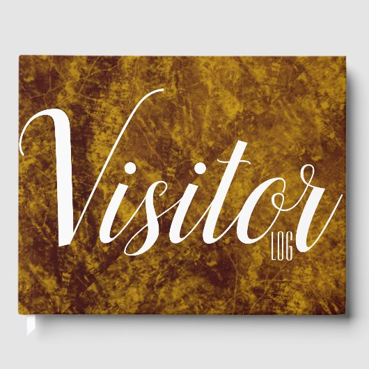 Lederen marmeren look faux | Visitor Log manuel Gastenboek (Voorkant)