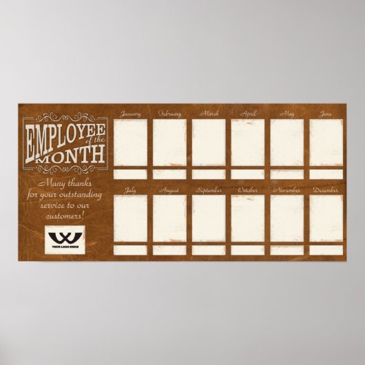 Lederen medewerker van de maandelijkse foto-weerga poster (Voorkant)