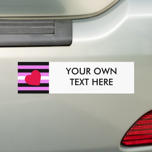 LEDEREN MEISJE PRIDE BUMPERSTICKER (Op auto)