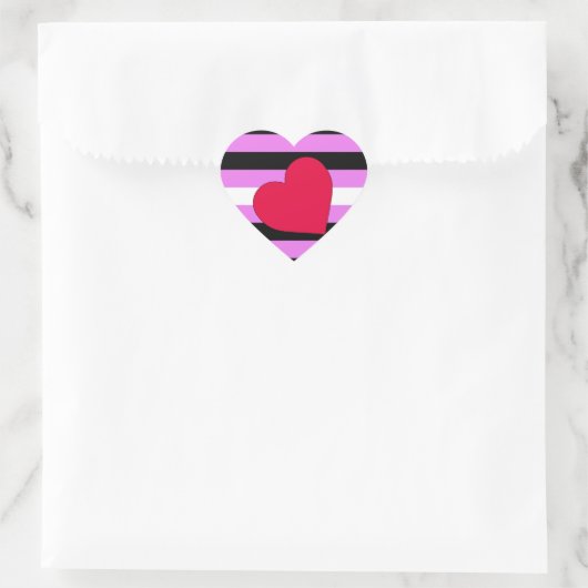 LEDEREN MEISJE PRIDE HART STICKER (Tas)