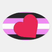 LEDEREN MEISJE PRIDE OVALE STICKER (Voorkant)