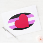 LEDEREN MEISJE PRIDE OVALE STICKER (Envelop)