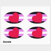 LEDEREN MEISJE PRIDE OVALE STICKER (Vel)