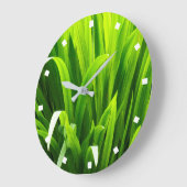 Lederen met achtergrondverlichting in de tuin grote klok (Hoek)