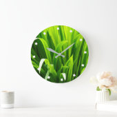 Lederen met achtergrondverlichting in de tuin grote klok (Huis)