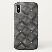 Lederen met glanzende structuur met gouden parels Case-Mate iPhone case (Achterkant)