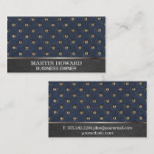 Lederen metalen juwelen visitekaartje (Voorkant / Achterkant)