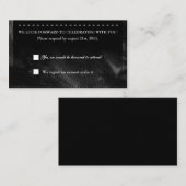 Lederen Metalen Studs RSVP Receptiekaart Informatiekaartje (Voorkant / Achterkant)