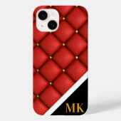 lederen monogram Case-Mate iPhone case (Achterkant)