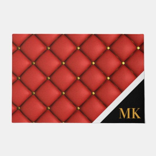 lederen monogram deurmat (Voorkant)