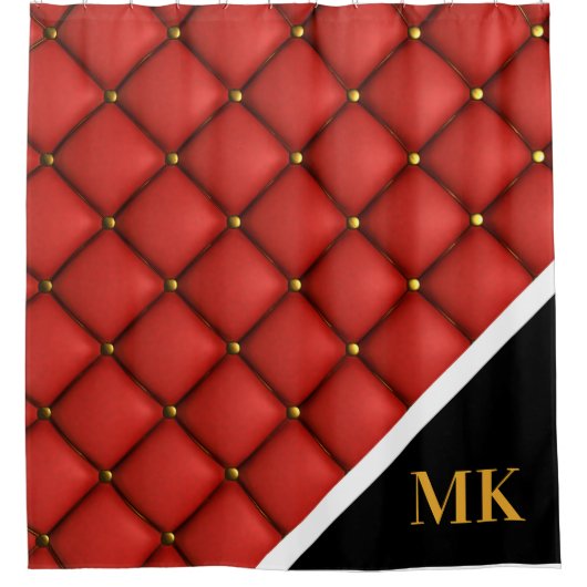  lederen monogram douchegordijn (Voorkant)