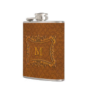  lederen monogram heupfles (Links)