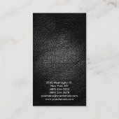 Lederen ontwerp stijlvol minimalistische professio visitekaartje (Achterkant)
