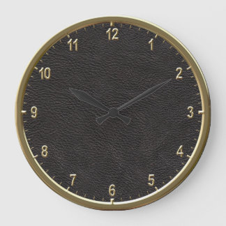 Lederen patroon 10,75 inch grote klok